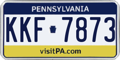 PA license plate KKF7873