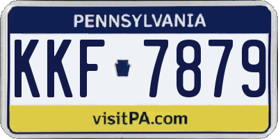 PA license plate KKF7879