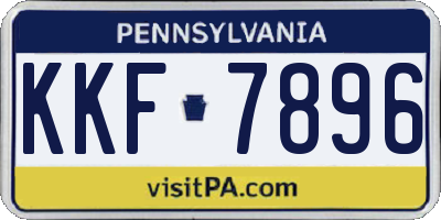 PA license plate KKF7896