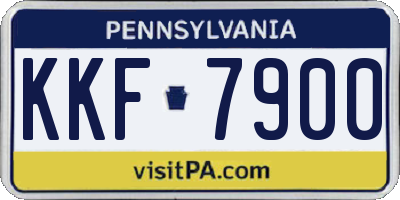 PA license plate KKF7900