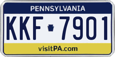 PA license plate KKF7901