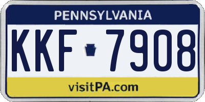 PA license plate KKF7908
