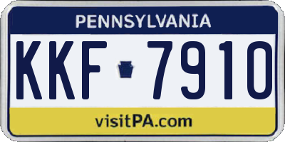 PA license plate KKF7910