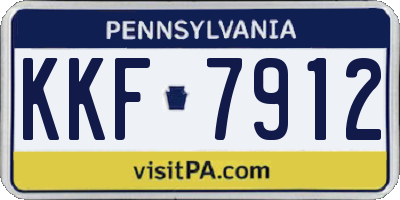 PA license plate KKF7912