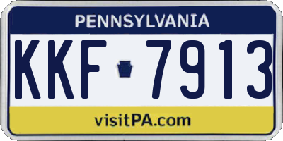 PA license plate KKF7913