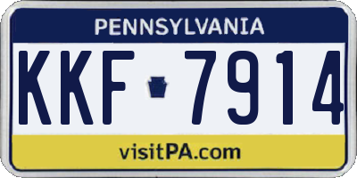 PA license plate KKF7914