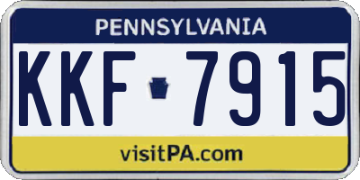 PA license plate KKF7915