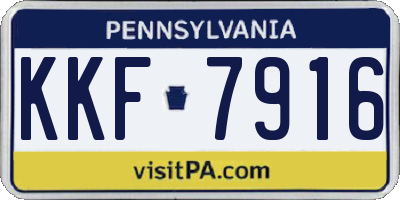 PA license plate KKF7916