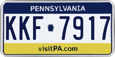 PA license plate KKF7917