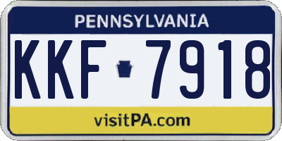 PA license plate KKF7918