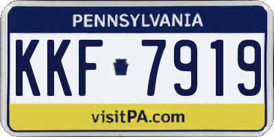 PA license plate KKF7919