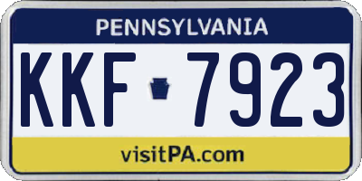 PA license plate KKF7923