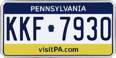 PA license plate KKF7930