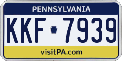 PA license plate KKF7939