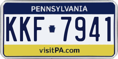 PA license plate KKF7941