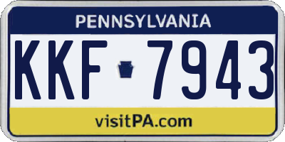 PA license plate KKF7943
