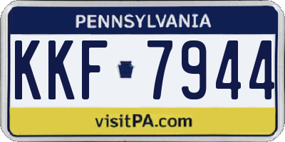 PA license plate KKF7944