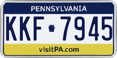 PA license plate KKF7945