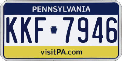 PA license plate KKF7946