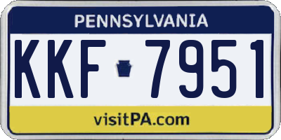 PA license plate KKF7951
