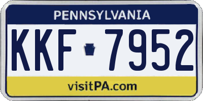 PA license plate KKF7952