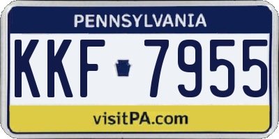 PA license plate KKF7955