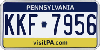 PA license plate KKF7956