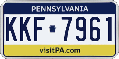 PA license plate KKF7961