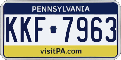 PA license plate KKF7963