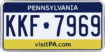 PA license plate KKF7969