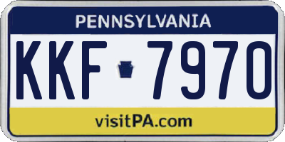 PA license plate KKF7970