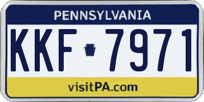 PA license plate KKF7971