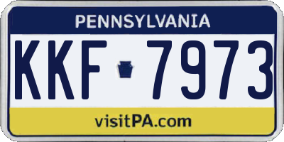 PA license plate KKF7973