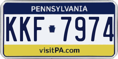 PA license plate KKF7974