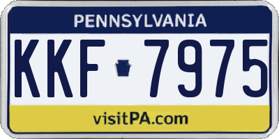 PA license plate KKF7975