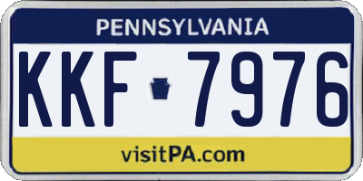 PA license plate KKF7976