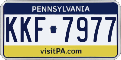 PA license plate KKF7977
