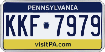 PA license plate KKF7979