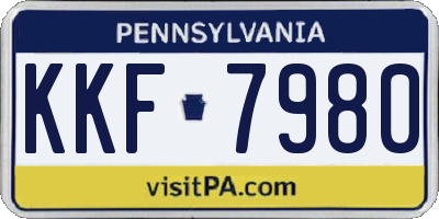 PA license plate KKF7980