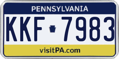 PA license plate KKF7983