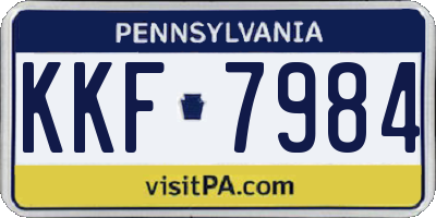 PA license plate KKF7984