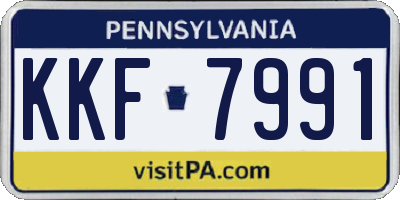 PA license plate KKF7991