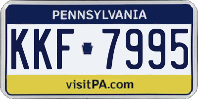 PA license plate KKF7995