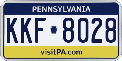 PA license plate KKF8028