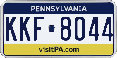 PA license plate KKF8044