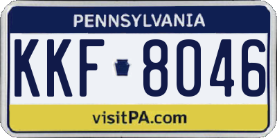 PA license plate KKF8046