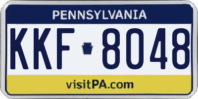 PA license plate KKF8048