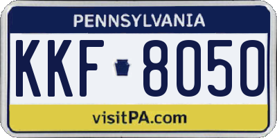 PA license plate KKF8050