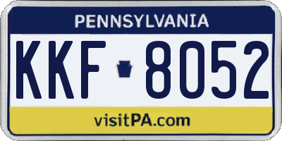 PA license plate KKF8052