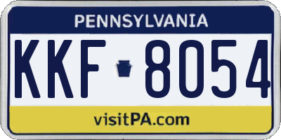 PA license plate KKF8054